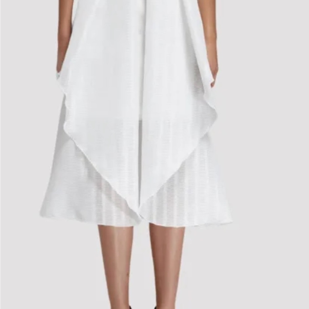 NICHOLAS White Rome Organza Fold Ball Skirt,  A-Line Midi, NEW with tags, size 2